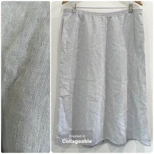 J.Jill linen casual maxi skirt coastal minimalist pockets stretch western